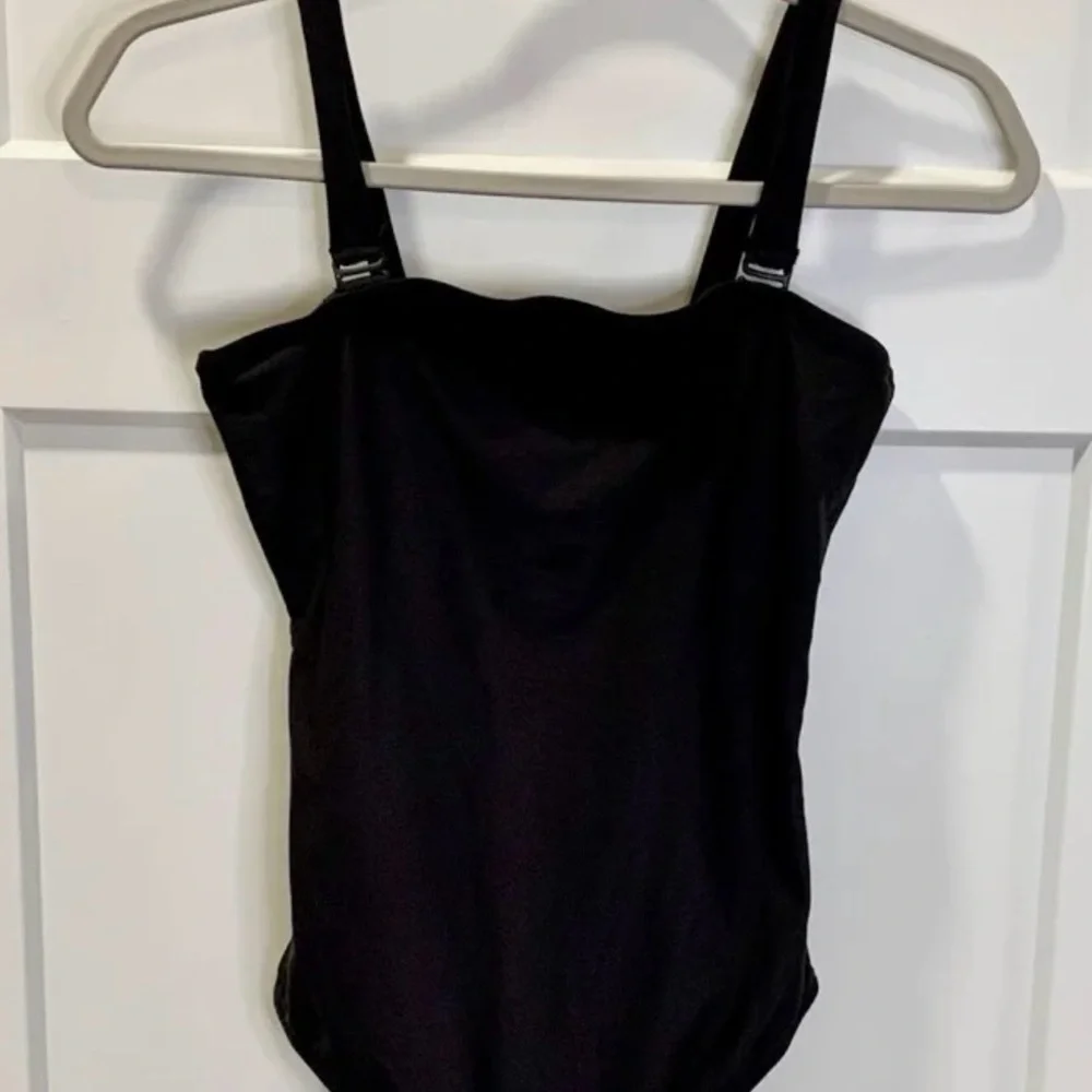 SKIMS Strapless One-Piece Swimsuit in Black